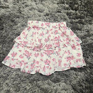 Pink Floral Skirt
